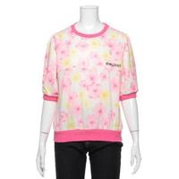 【50%OFF】花柄プリント半袖トレーナー