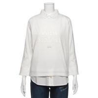 【50%OFF】衿つき長袖Tシャツ×裾切り替えインナータンクトップセット