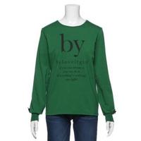 【50%OFF】袖リボンつきロゴ入りTシャツ
