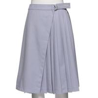 【50%OFF】部分プリーツデザインラップ風スカート