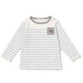 オーガニックコットン 動物刺しゅうポケットボーダーTシャツ