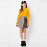 ラッププリーツチェックスカパン
