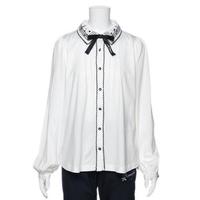 【30%OFF】衿音符刺しゅうカットブラウス