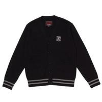 配色ライン入りVネックニットカーディガン