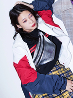 WEGO/パネルカラーロゴジャケット