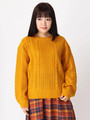 [18AW 新作アイテム]ケーブルクルーネックニット