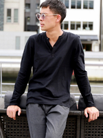 [18AW 新作アイテム]定番中の定番ヘンリーネックロングＴＥＥ/ロンＴ