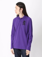 [18AW 新作アイテム]３Ｄライオン刺繍長袖ポロシャツ/ユニセックス