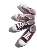 WEGO/ベロアローカットスニーカー