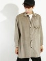WEGO/コーデュロイバルーンロングシャツ