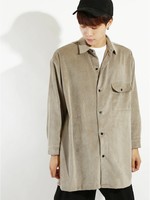 WEGO/コーデュロイバルーンロングシャツ