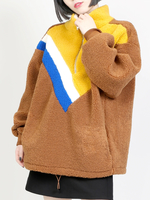 DING/バイカラーボアプルオーバー