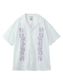 #1 OPEN COLLAR EMBROIDERY S/S SHIRT/ホワイト