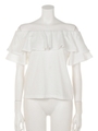 2WAYフリルトップス/O/WHT