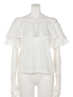 2WAYフリルトップス/O/WHT