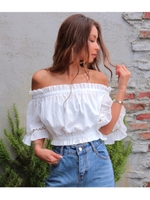 ANAPジョーゼットオフショルダートップス/ホワイト(001)