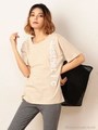 AestheticオーバーTシャツ/ベージュ