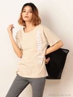 AestheticオーバーTシャツ/ベージュ
