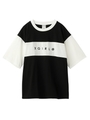 BI-COLOR TEE/ブラック