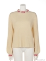 CANDY LOGO RIB KNIT/IVORY