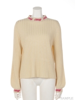 CANDY LOGO RIB KNIT/IVORY