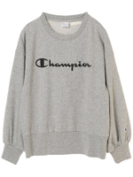 Champion×earthロゴプルオーバー/杢グレー