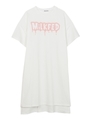 DRIP LOGO S/S BIG TEE DRESS/ライトピンク