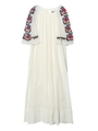 EMBROIDERY SLEEVE DRESS/ホワイト