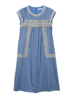 ETHNIC EMBROIDERY DRESS/ライトブルー