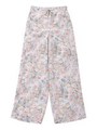 FLOWER PRINT WIDE LEG PANT/ピンク