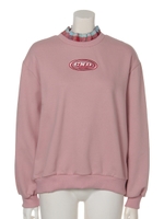GOODNESS FRILL SWEAT/PINK×RED CHECK