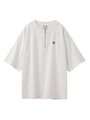 HALF ZIP H/S TEE/ホワイト
