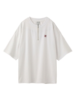 HALF ZIP H/S TEE/ホワイト