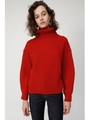 HI NECK VOLUME SLEEVE ニット/RED