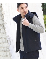 LANATEC ピンヘッド調ツイルダウンベスト[ メンズ ダウンベスト 撥水 軽量 ]/ダークネイビー(094)