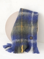 MANTAS EZCARAY/Bufanda Mohair Tartan/ブルー