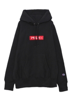 MILKFED. X CHAMPION BAR SWEAT HOODIE/ブラック