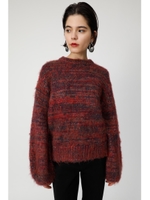 MIX COLOR ニットトップス/RED