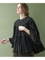 NE QUITTEZ PAS/別注lurex stripe top/ブラック