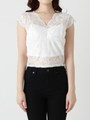 OPEN SKIN LACE TOP/WHT