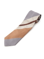 PAOLO ALBIZZATI（パオロ アルビザティ） ストライプ柄ネクタイ/キャメル(541)