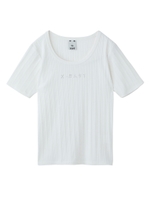 RHINESTONE RIB TOPS/ホワイト