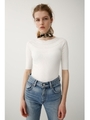 RIB ニットトップ/O/WHT1