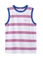 RINGER STRIPED TANK TOP/ホワイト
