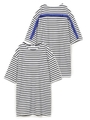 STRIPED RUFFLE DRESS/ホワイト