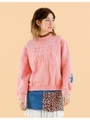 Stitched message sweater/PINK