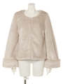 SフレアSLV Faux FurショートCT/L/BEG
