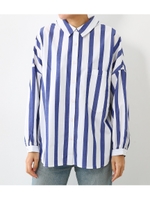 Thick ストライプ ボリューム SH/柄BLU5