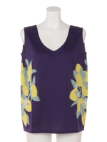 [BED&BREAKFAST]LEMON JACQUARD Sleeveless Top/PURPLE