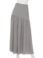 [GREED]SPARKLE LAME Flare Skirt/GRAY